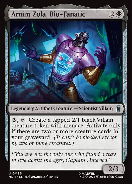 Arnim Zola, Bio-Fanatic - carta Magic The Gathering