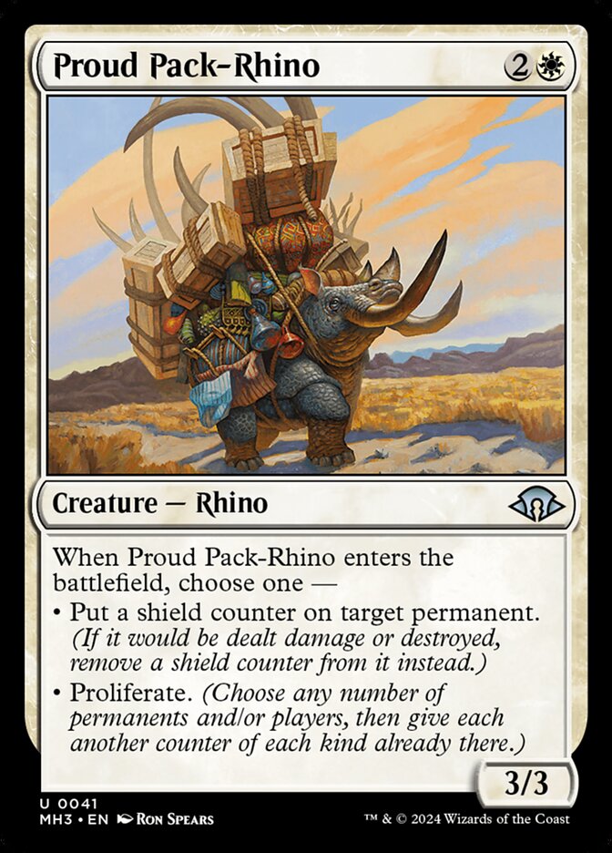 Proud Pack-Rhino - carta Magic The Gathering