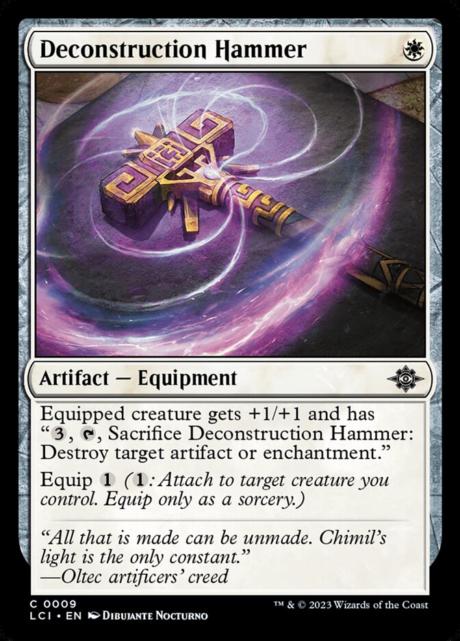 Deconstruction Hammer - carta Magic The Gathering