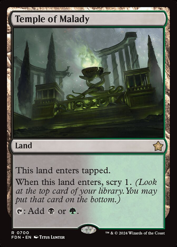 Temple of Malady - carta Magic The Gathering