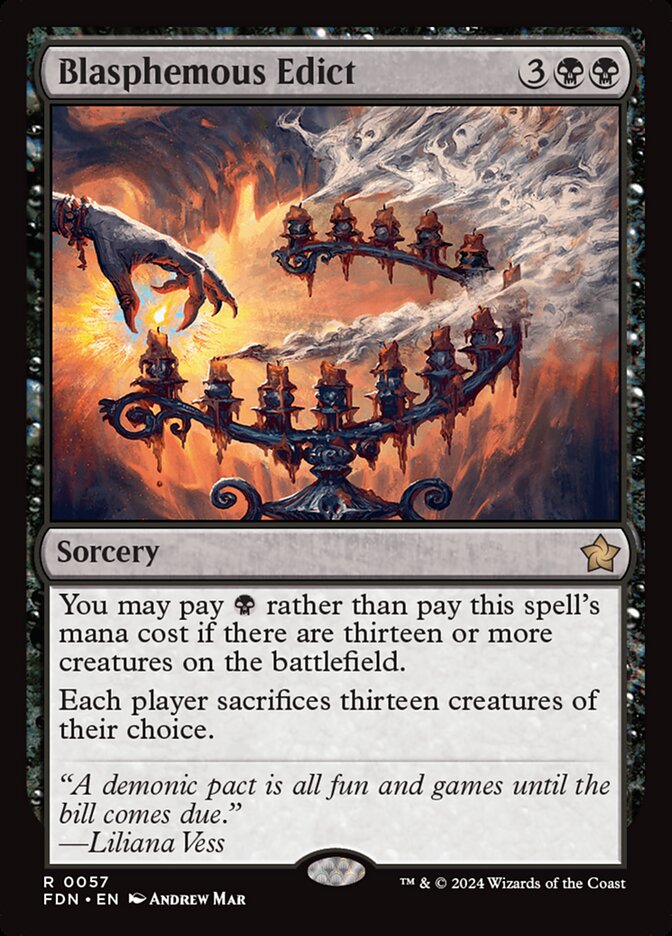Blasphemous Edict - carta Magic The Gathering