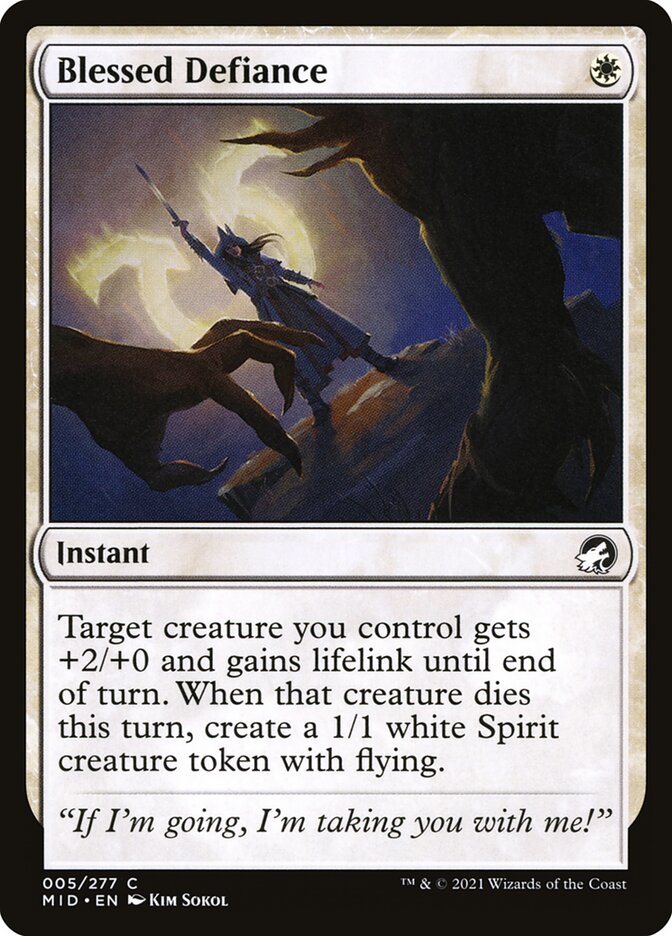 Blessed Defiance - carta Magic The Gathering