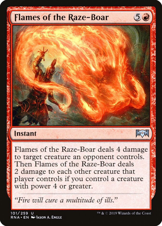 Flames of the Raze-Boar - carta Magic The Gathering