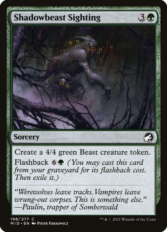 Shadowbeast Sighting - carta Magic The Gathering