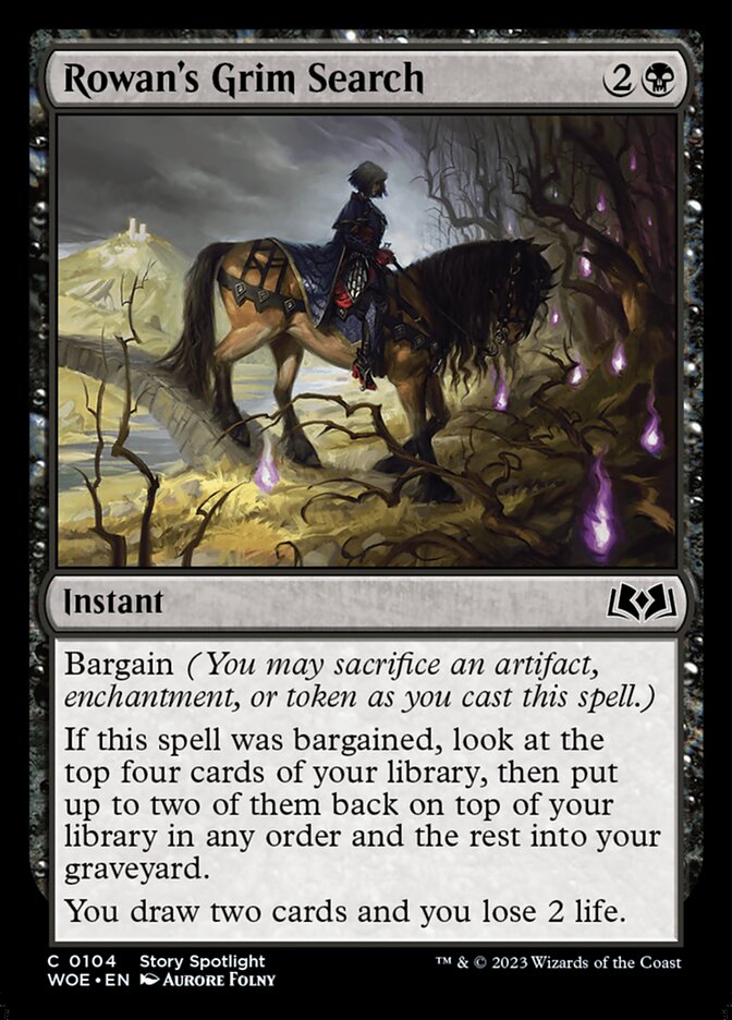 Rowan's Grim Search - carta Magic The Gathering