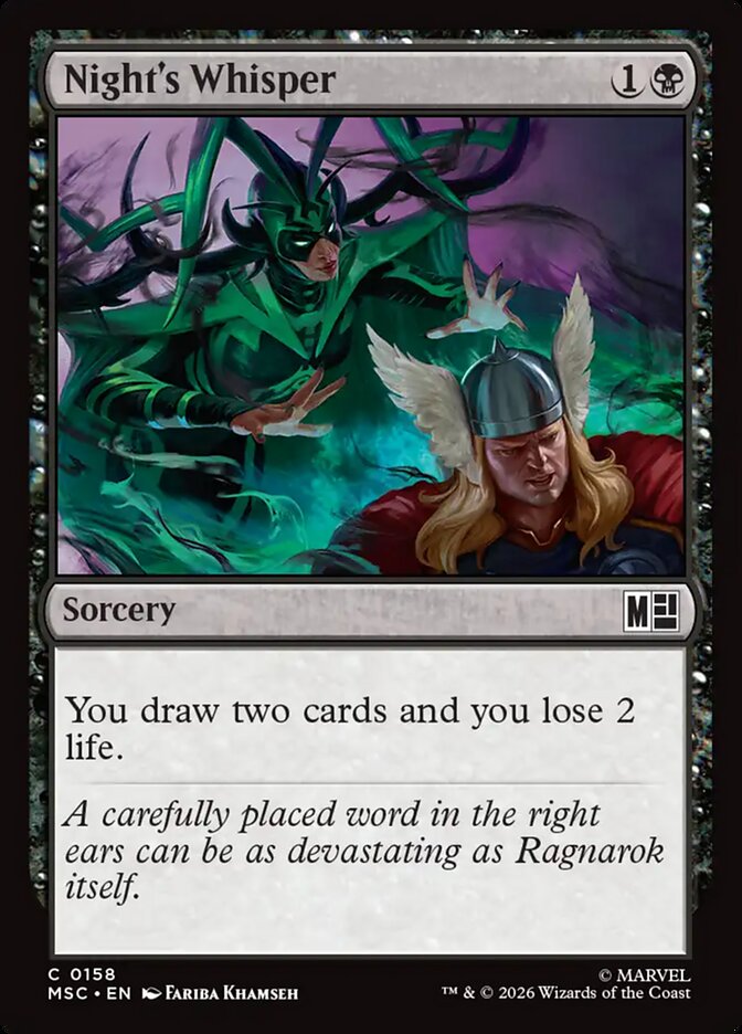Night's Whisper - carta Magic The Gathering