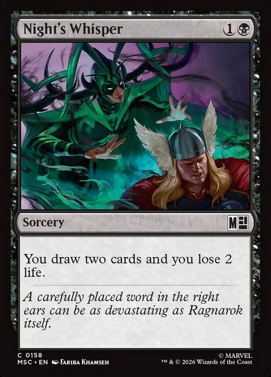 Night's Whisper - carta Magic The Gathering