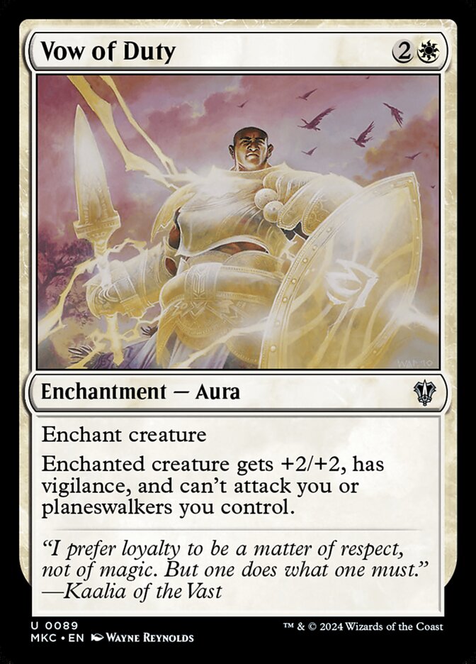 Vow of Duty - carta Magic The Gathering