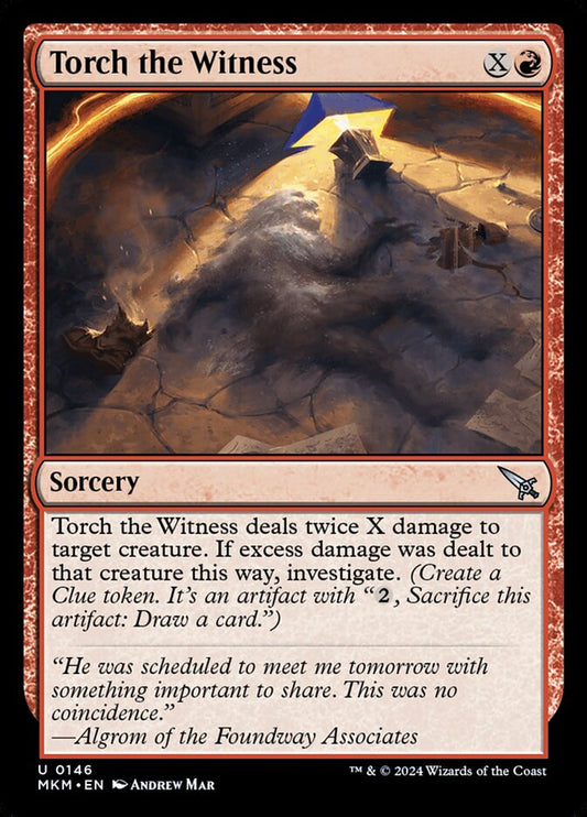 Torch the Witness - carta Magic The Gathering