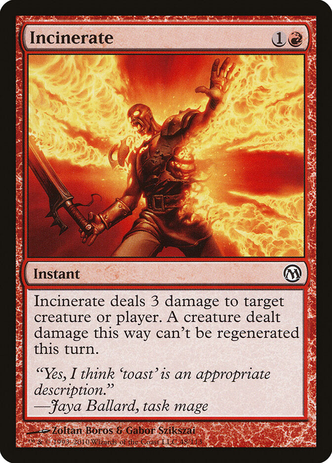 Incinerate - carta Magic The Gathering