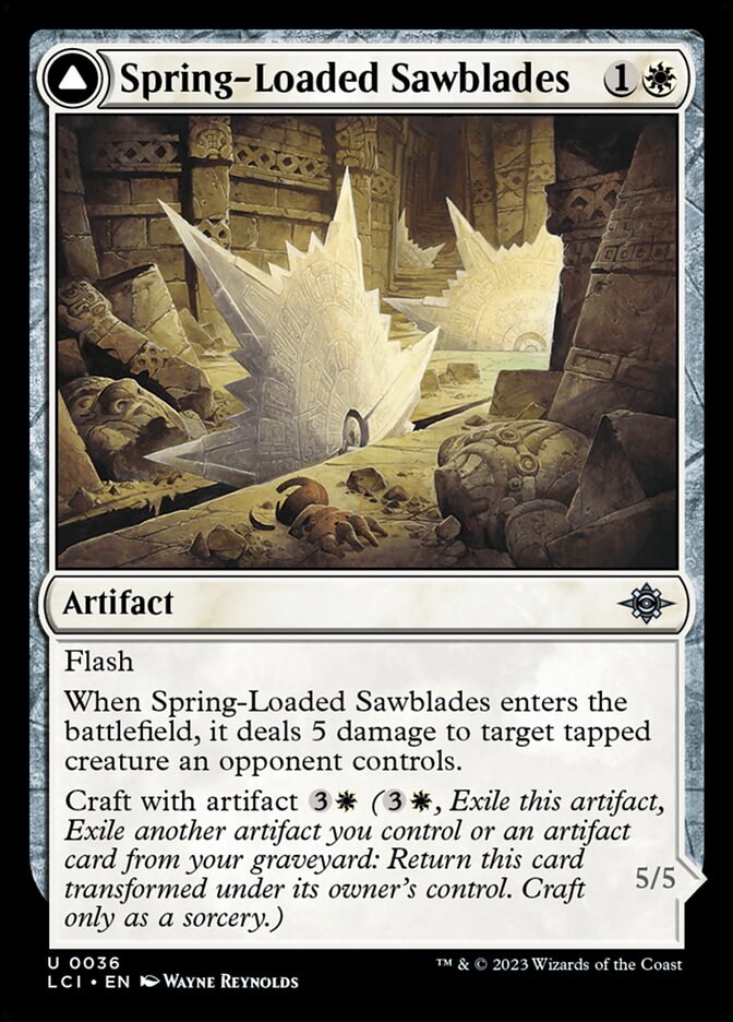 Spring-Loaded Sawblades - carta Magic The Gathering
