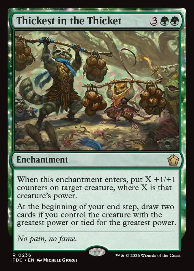 Thickest in the Thicket - carta Magic The Gathering