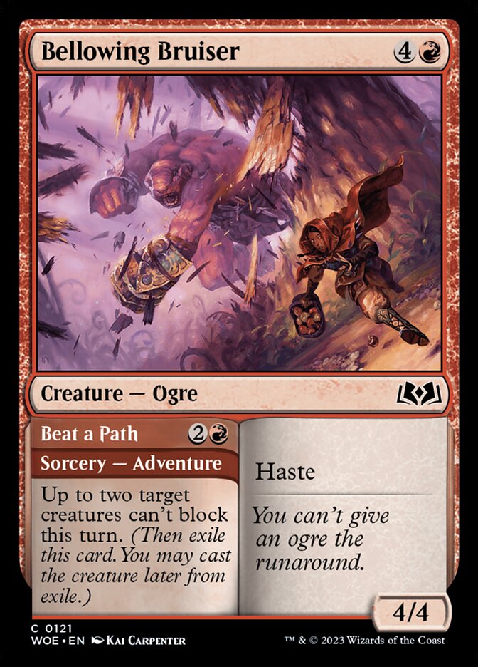 Bellowing Bruiser // Beat a Path - carta Magic The Gathering