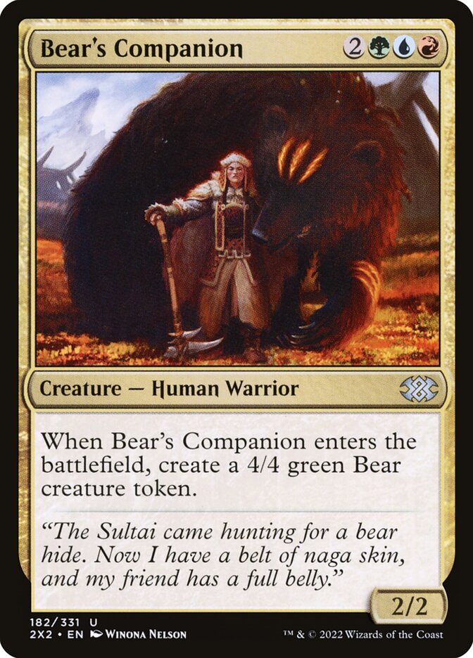 Bear's Companion - carta Magic The Gathering