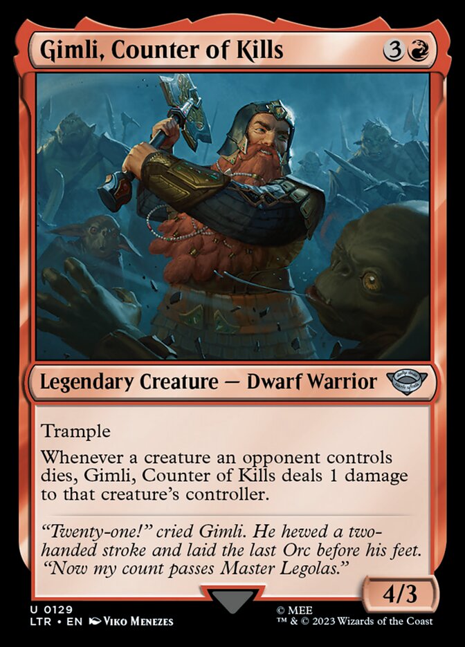 Gimli, Counter of Kills - carta Magic The Gathering