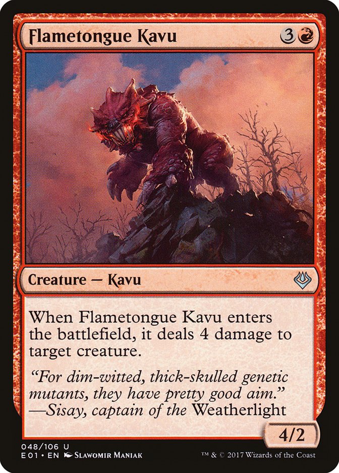 Flametongue Kavu - E01-048-NF-STD