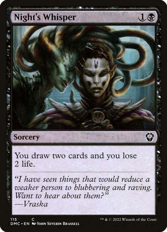 Night's Whisper - carta Magic The Gathering