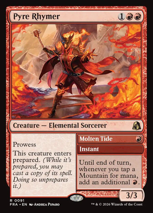 Pyre Rhymer // Molten Tide - carta Magic The Gathering