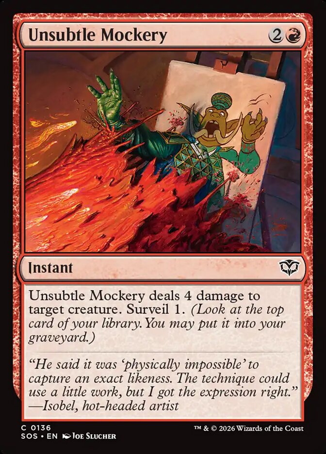 Unsubtle Mockery - carta Magic The Gathering