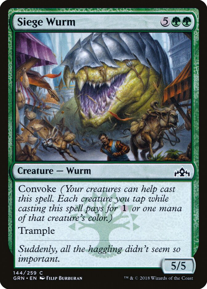 Siege Wurm - carta Magic The Gathering