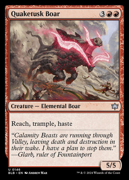 Quaketusk Boar - carta Magic The Gathering