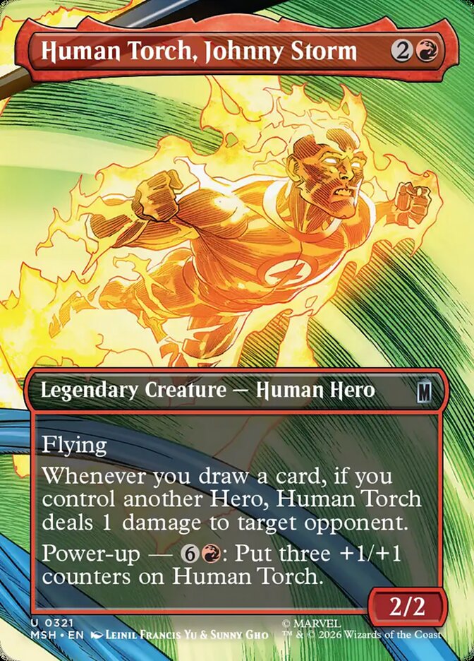 Human Torch, Johnny Storm - carta Magic The Gathering