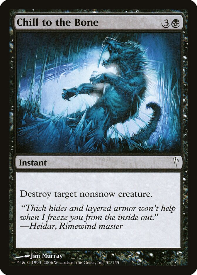 Chill to the Bone - carta Magic The Gathering