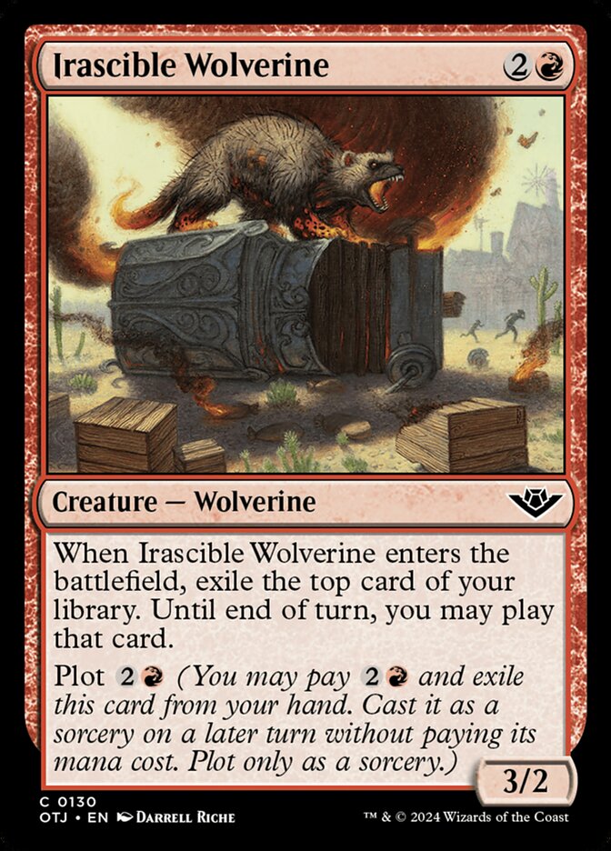 Irascible Wolverine - carta Magic The Gathering