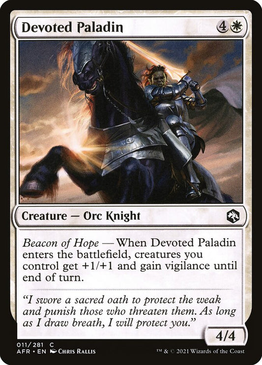 Devoted Paladin - carta Magic The Gathering