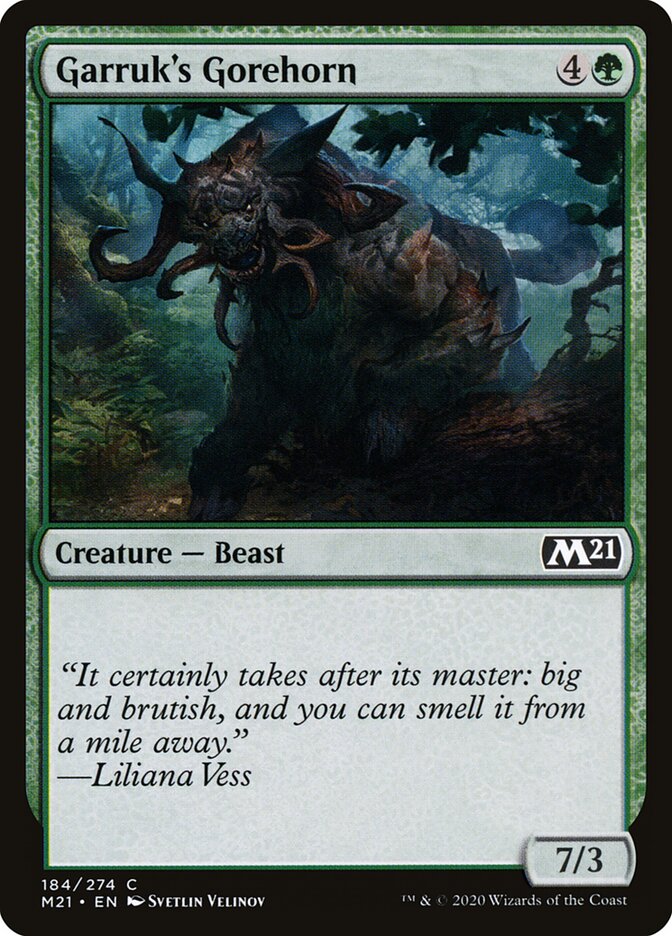 Garruk's Gorehorn - carta Magic The Gathering