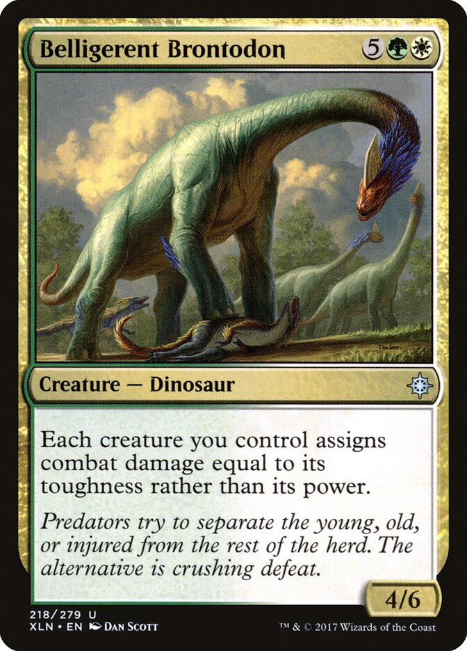 Belligerent Brontodon - carta Magic The Gathering