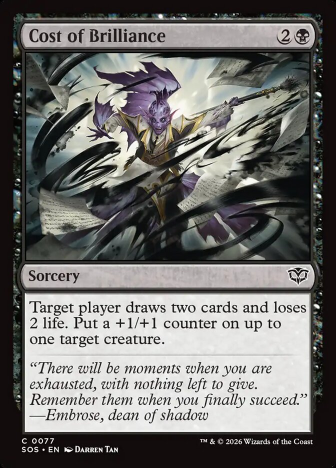 Cost of Brilliance - carta Magic The Gathering