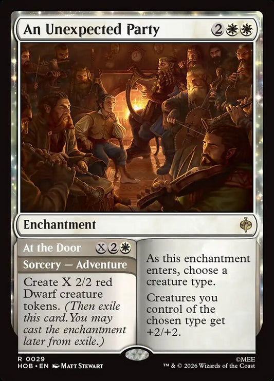 An Unexpected Party // At the Door - carta Magic The Gathering