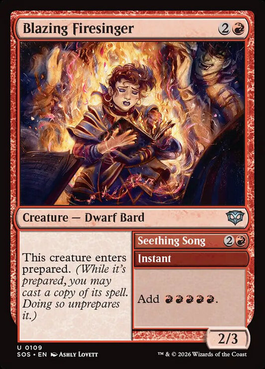 Blazing Firesinger // Seething Song - SOS-109-F-STD