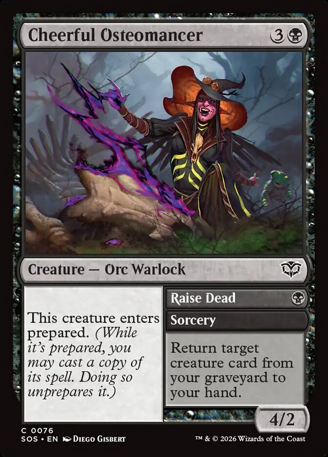 Cheerful Osteomancer // Raise Dead - carta Magic The Gathering