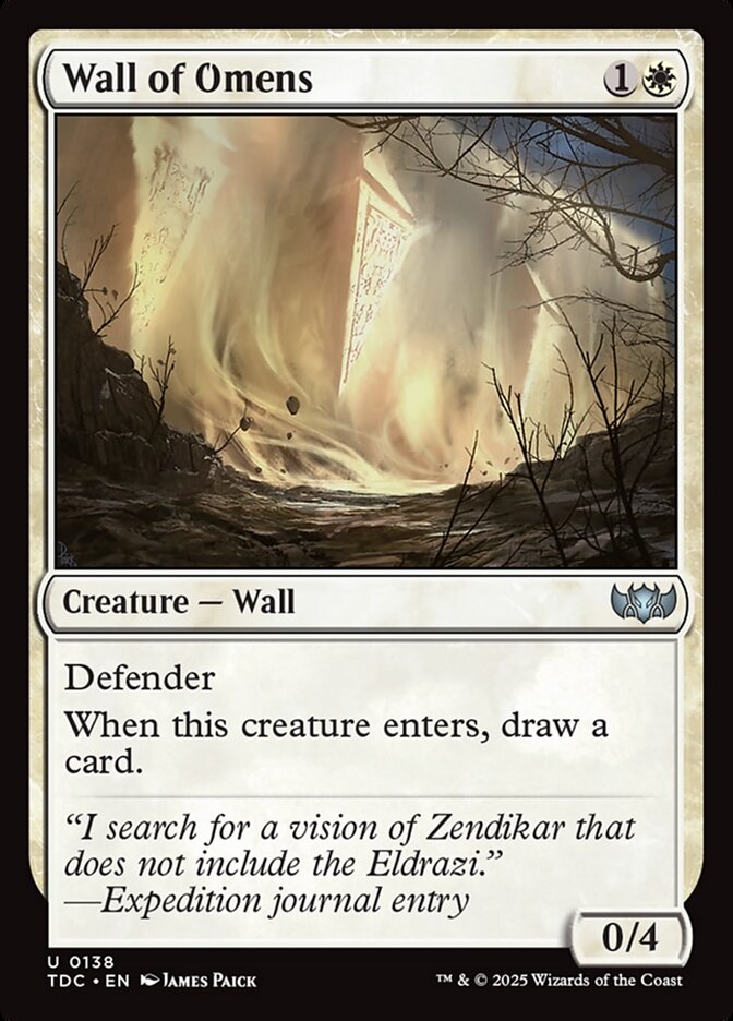 Wall of Omens - carta Magic The Gathering