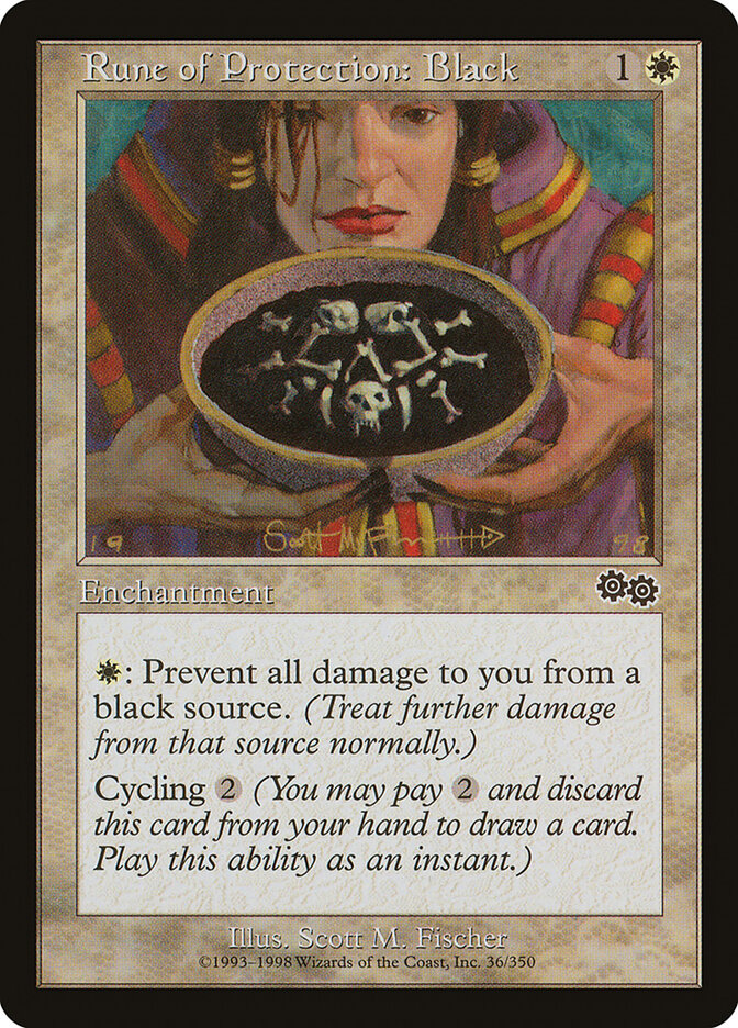 Rune of Protection: Black - carta Magic The Gathering