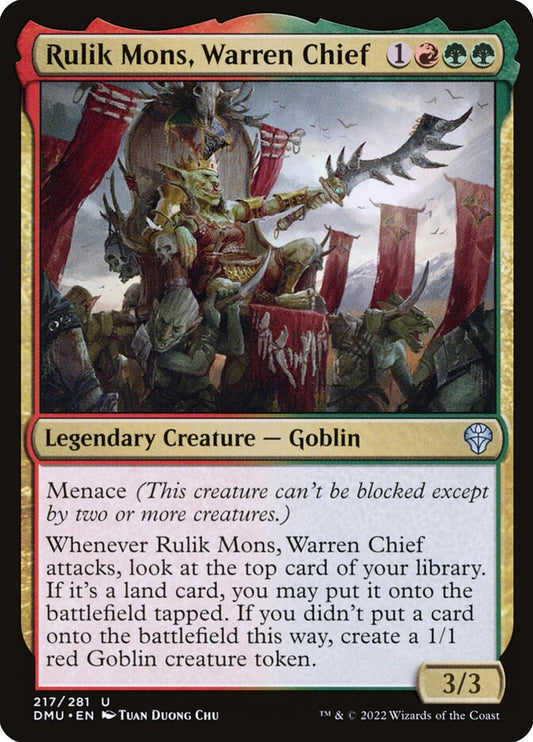 Rulik Mons, Warren Chief - carta Magic The Gathering