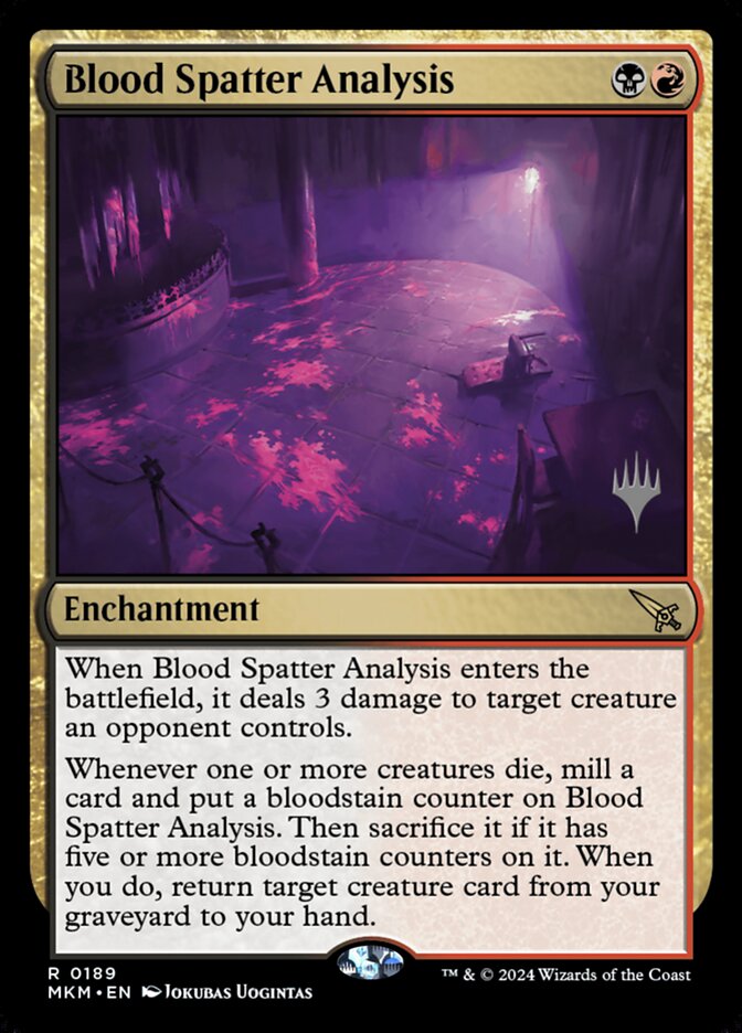 Blood Spatter Analysis - carta Magic The Gathering
