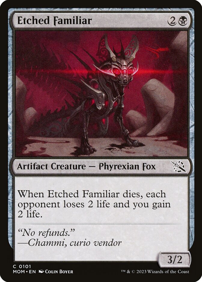 Etched Familiar - carta Magic The Gathering
