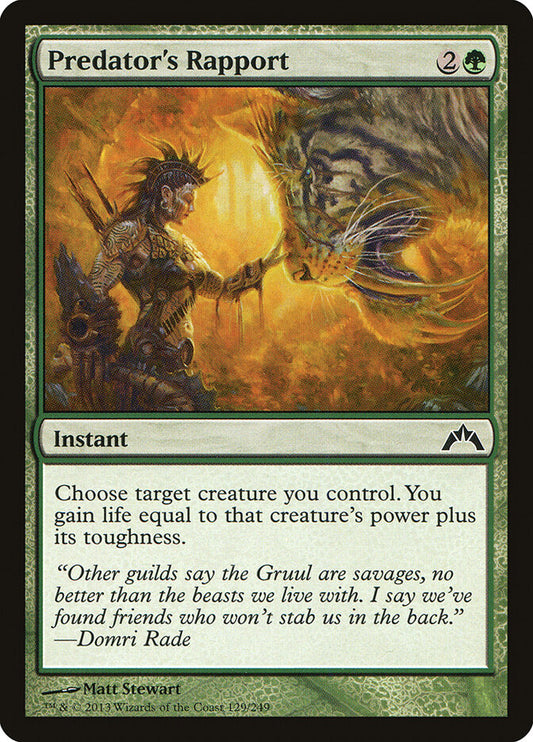 Predator's Rapport - carta Magic The Gathering