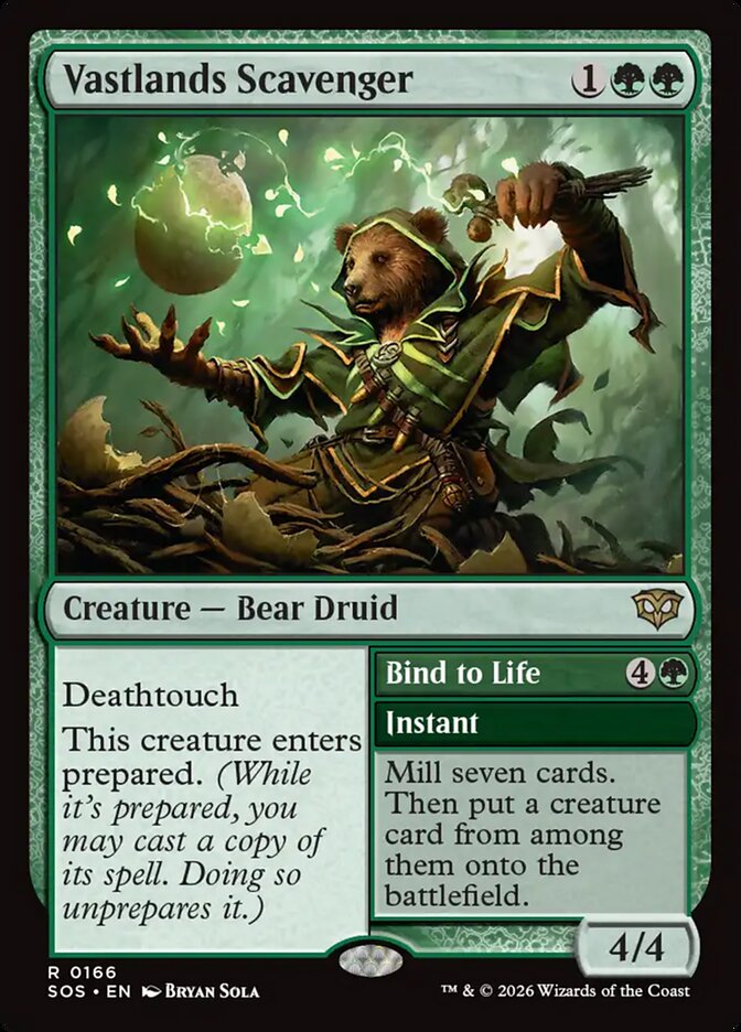 Vastlands Scavenger // Bind to Life - carta Magic The Gathering