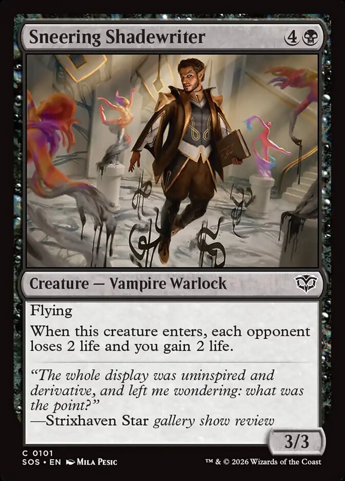Sneering Shadewriter - carta Magic The Gathering