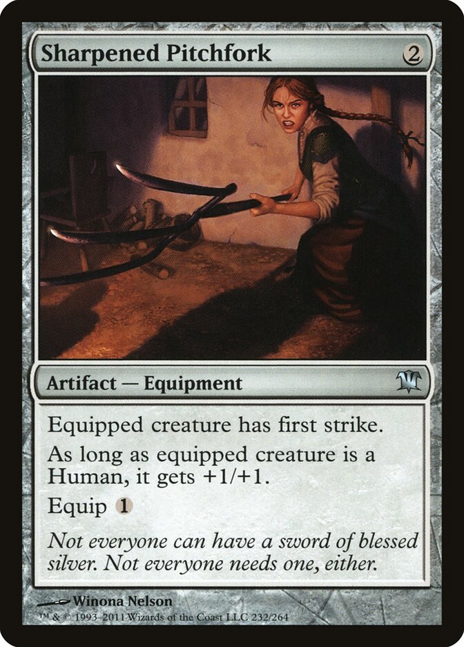 Sharpened Pitchfork - carta Magic The Gathering