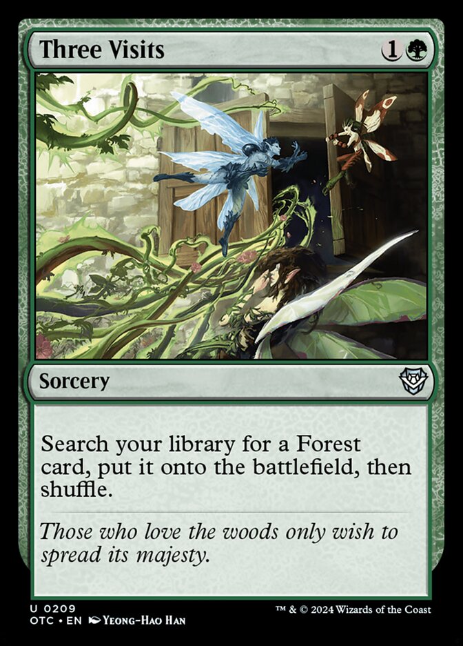 Three Visits - carta Magic The Gathering