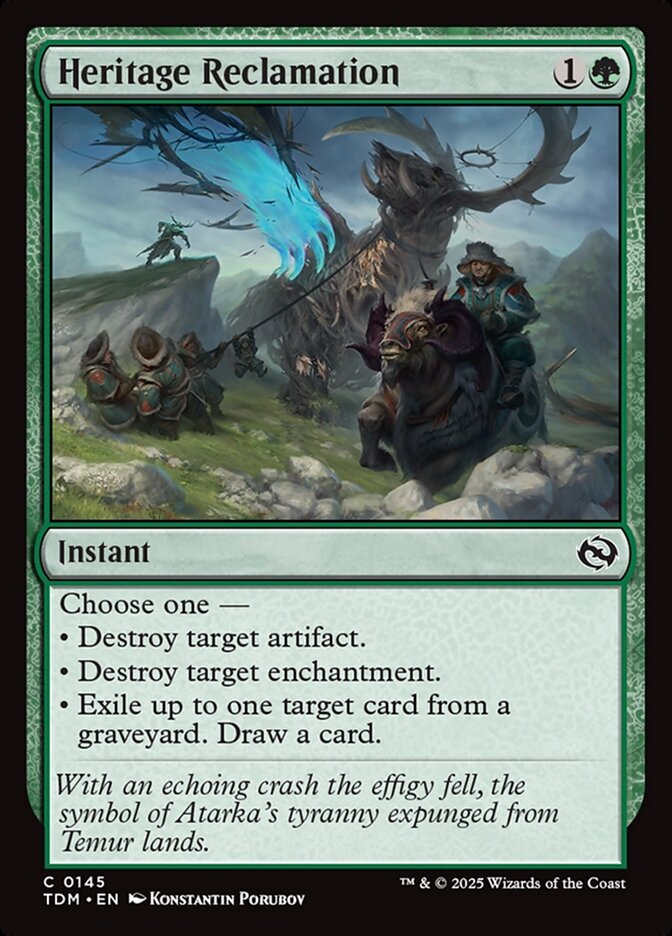 Heritage Reclamation - carta Magic The Gathering