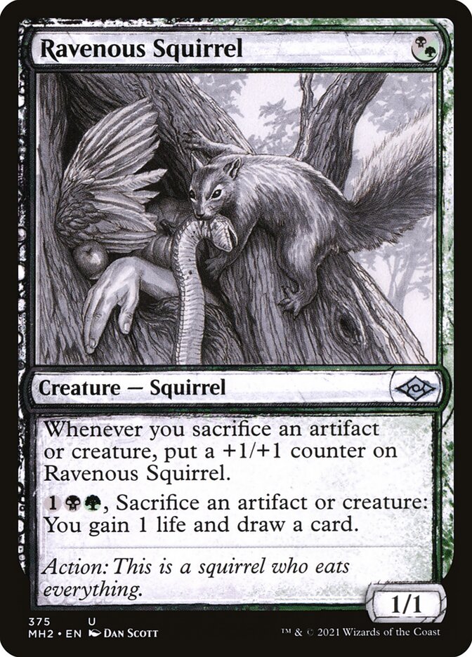 Ravenous Squirrel - carta Magic The Gathering