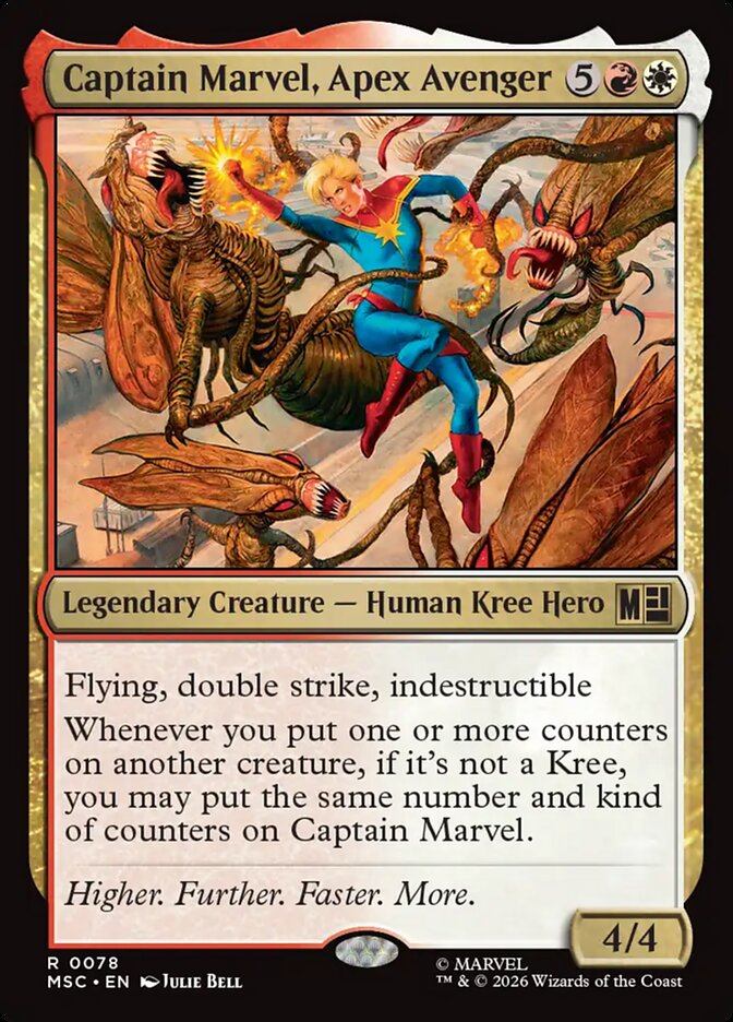 Captain Marvel, Apex Avenger - carta Magic The Gathering