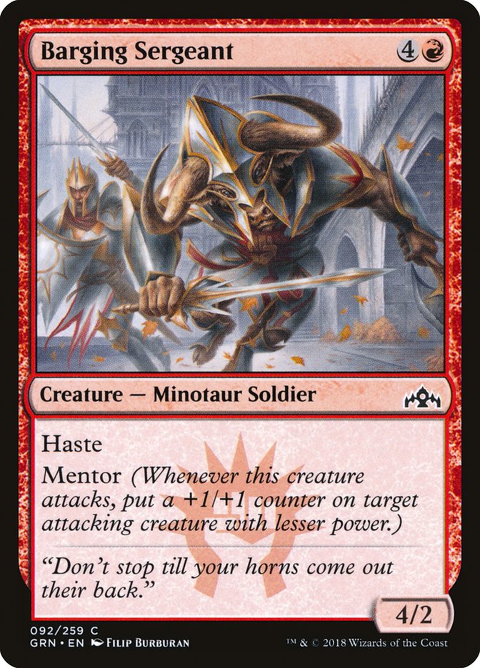 Barging Sergeant - carta Magic The Gathering