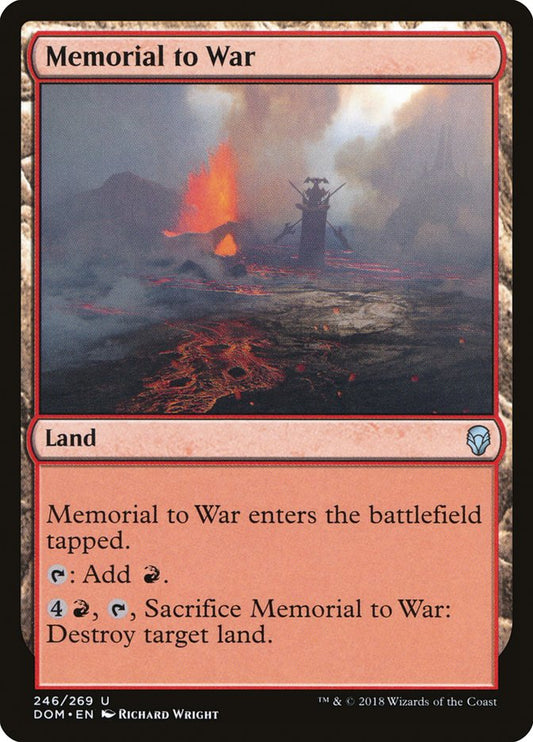 Memorial to War - carta Magic The Gathering